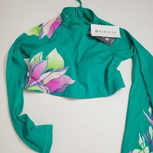 Athleta Vintage floral crop rashguard